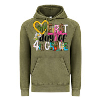Vintage Olive my first day of 4th grade Vintage Hoodie - NancyCooperArtShop
