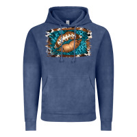 Vintage Denim Football Lips Vintage Hoodie - Jasminsmagicworld