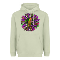 Matcha mardi gras sunflower Heavyweight Hoodie - OliviaCreatesArt