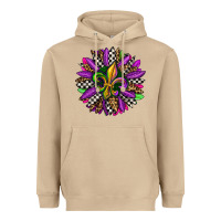 Mardi Gras Sunflower Heavyweight Hoodie | Teevron