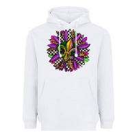 White mardi gras sunflower Heavyweight Hoodie - OliviaCreatesArt