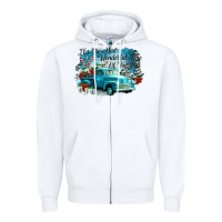 White its the wonderful time of the year truck Zipper Hoodie - CowGirlArtShop