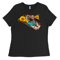 Black cowboy hat Ladies Tee - AdoDesignShop