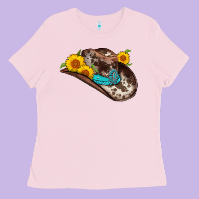 Cowboy Hat Ladies Tee Designed By Adodesignshop