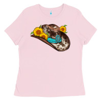 Bubblegum Pink cowboy hat Ladies Tee - AdoDesignShop