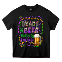 Black beads & beer that's why i'm here Heavy Core Tee - Artiststas