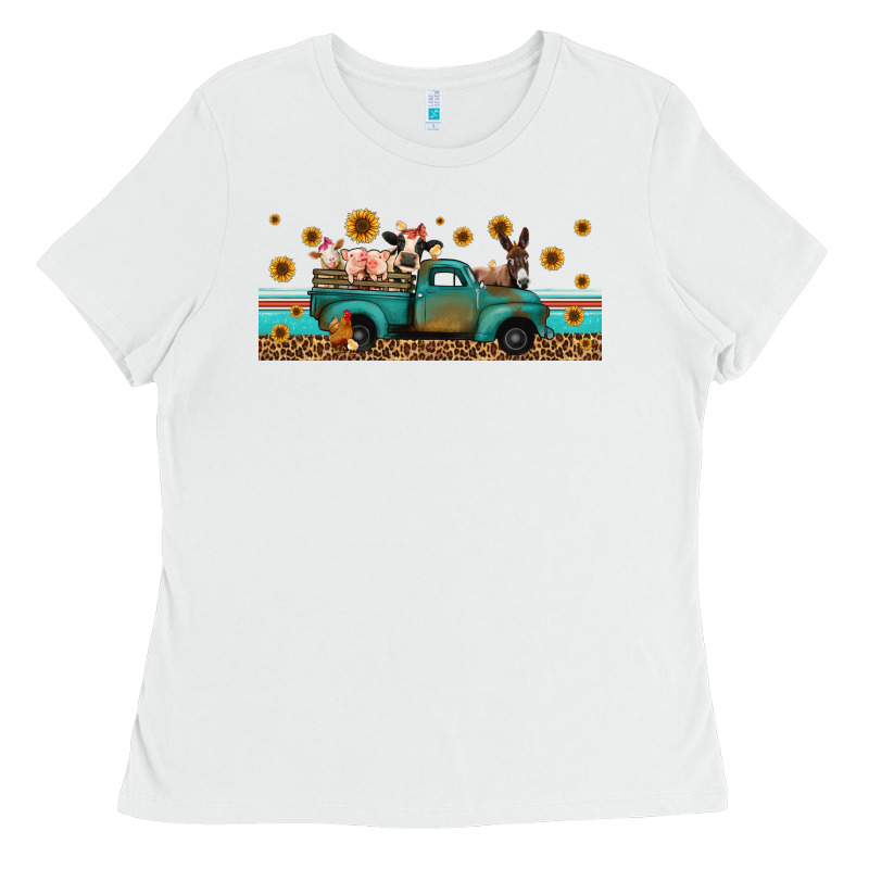 Western Animals Truck Ladies Tee by Jasminsmagicworld | Teevron