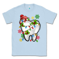 Dusty Blue Christmas Teeth Dentist Classic Tee - MaliasSmallBusiness