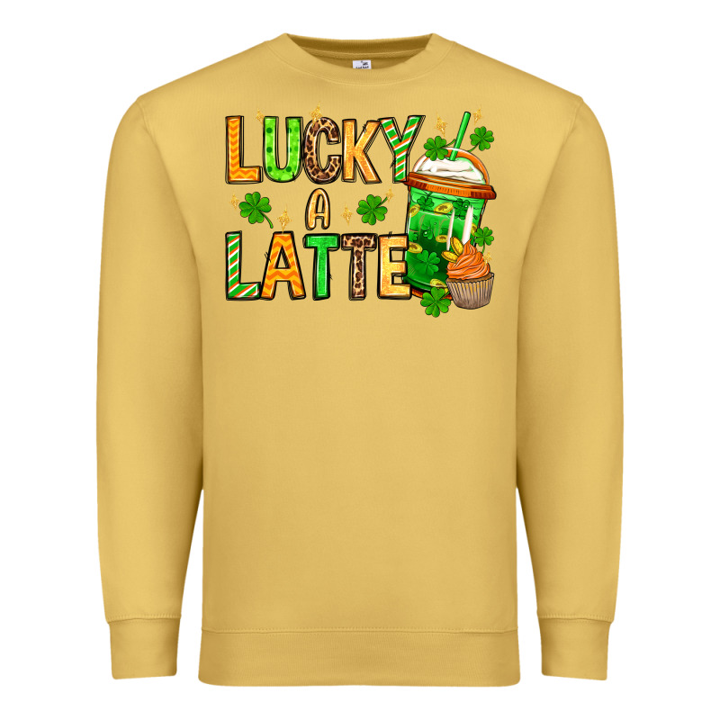 St. Patrick's Lucky A Latte Premium Sweatshirt by OliviaCreatesArt | Teevron