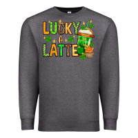 Charcoal Heather St. Patrick's Lucky a latte Premium Sweatshirt - OliviaCreatesArt