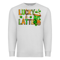 Dove Grey St. Patrick's Lucky a latte Premium Sweatshirt - OliviaCreatesArt