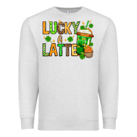 Oatmeal Heather St. Patrick's Lucky a latte Premium Sweatshirt - OliviaCreatesArt