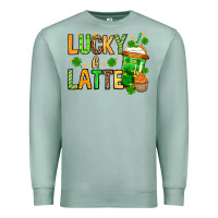 Seafoam St. Patrick's Lucky a latte Premium Sweatshirt - OliviaCreatesArt