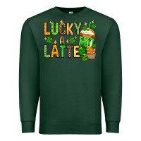 Sports Green St. Patrick's Lucky a latte Premium Sweatshirt - OliviaCreatesArt