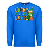 True Royal St. Patrick's Lucky a latte Premium Sweatshirt - OliviaCreatesArt