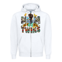 White mom of twins boys mother's day Zipper Hoodie - CowGirlArtShop
