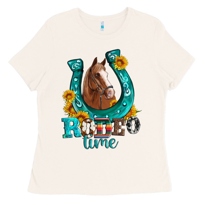 Horseshoe Rodeo Time Ladies Tee by Artiststas | Teevron