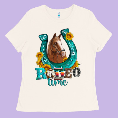 Horseshoe Rodeo Time Ladies Tee Designed By Artiststas