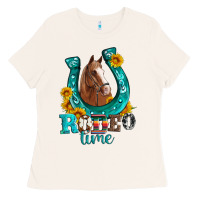 Bone horseshoe rodeo time Ladies Tee - Artiststas