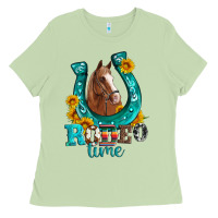 Matcha horseshoe rodeo time Ladies Tee - Artiststas