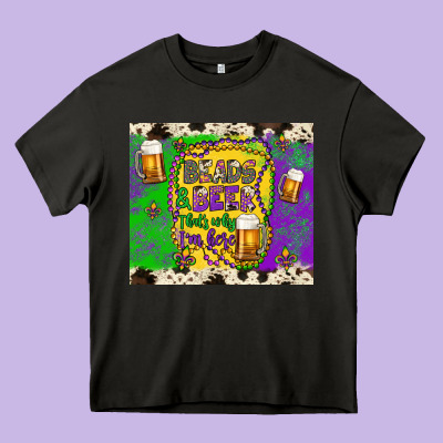 Beads & Beer That's Why I'm Here Heavy Core Tee Designed By Artiststas