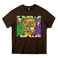 Chocolate Brown beads & beer that's why i'm here Heavy Core Tee - Artiststas
