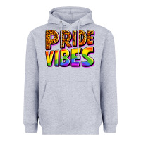 Heather Grey pride vibes Heavyweight Hoodie - OliviaCreatesArt