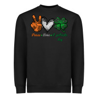 Black peace love st patrick's day Heavyweight Sweatshirt - Bettercallsaul