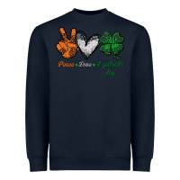 Navy peace love st patrick's day Heavyweight Sweatshirt - Bettercallsaul