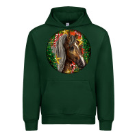 Forest Green Tennessee Horse Christmas Urban Hoodie - LillyAllenDesigns