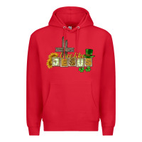 Red Love like Jesus St. Patrick's Premium Hoodie - CowGirlArtShop