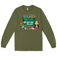 Army Green 100 days smarter 100 dias mas brillante Long Sleeve Tee - SublimationCraftShop