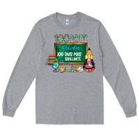 Heather Grey 100 days smarter 100 dias mas brillante Long Sleeve Tee - SublimationCraftShop