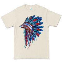 Bone indian headdress with american flag Premium Tee - BarkalooDesign