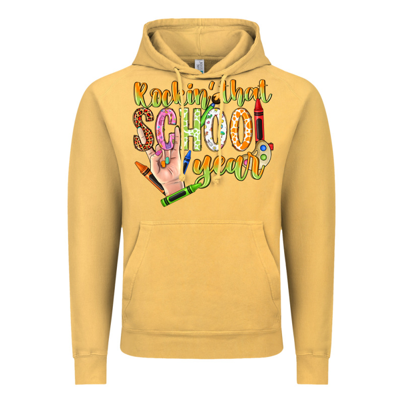 Rockin That School Year Vintage Hoodie by NancyCooperArtShop | Teevron