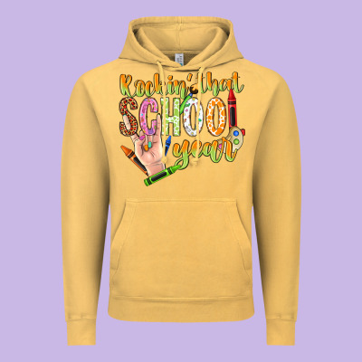 Rockin That School Year Vintage Hoodie Designed By Nancycooperartshop