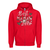 Red best mamaw ever mother's day Zipper Hoodie - CowGirlArtShop