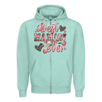 Seafoam best mamaw ever mother's day Zipper Hoodie - CowGirlArtShop