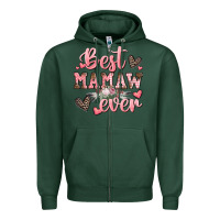 Sports Green best mamaw ever mother's day Zipper Hoodie - CowGirlArtShop