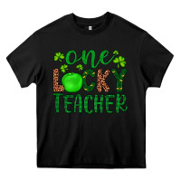 Black one lucky teacher Heavy Core Tee - Artiststas