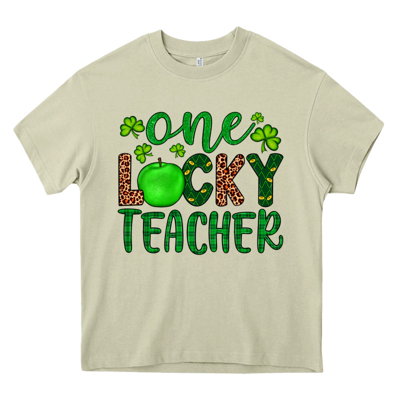 One Lucky Teacher Heavy Core Tee by Artiststas | Teevron