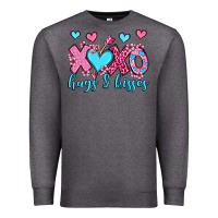 Charcoal Heather xoxo hugs and kisses olivia Premium Sweatshirt - OliviaCreatesArt