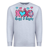 Heather Grey xoxo hugs and kisses olivia Premium Sweatshirt - OliviaCreatesArt