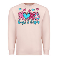 Pale Pink xoxo hugs and kisses olivia Premium Sweatshirt - OliviaCreatesArt