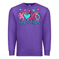 Purple xoxo hugs and kisses olivia Premium Sweatshirt - OliviaCreatesArt