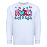 White xoxo hugs and kisses olivia Premium Sweatshirt - OliviaCreatesArt