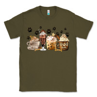 Army Green Dog Mom Coffee Lover Coffee Cups Classic Tee - MaliasSmallBusiness
