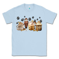 Dusty Blue Dog Mom Coffee Lover Coffee Cups Classic Tee - MaliasSmallBusiness