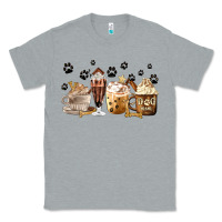 Heather Grey Dog Mom Coffee Lover Coffee Cups Classic Tee - MaliasSmallBusiness