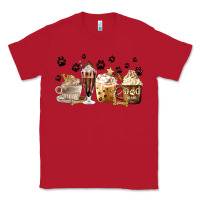 Red Dog Mom Coffee Lover Coffee Cups Classic Tee - MaliasSmallBusiness